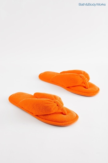 All Custom Sofas Orange Towelling Toe Thong Slippers (K89797) | £14