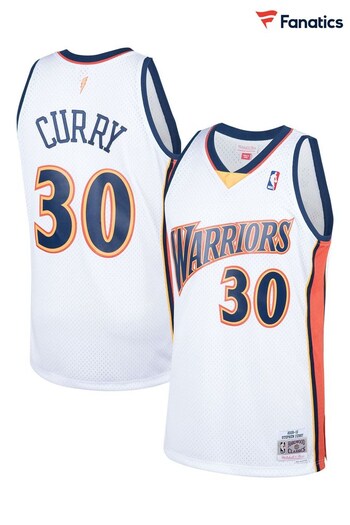 Fanatics NBA Golden State Warriors 2009 Steph Curry Hardwood Classics Home Swingman White Vest (K89824) | £110