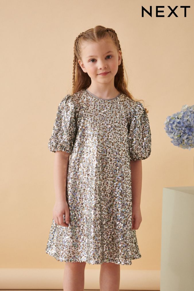 Next sequin dress girl sale