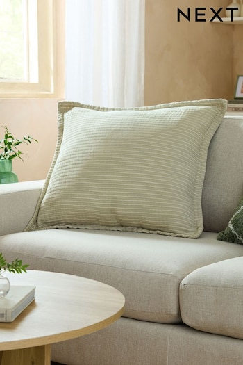 Sage Green Muslin Cotton Cushion (K90025) | £20
