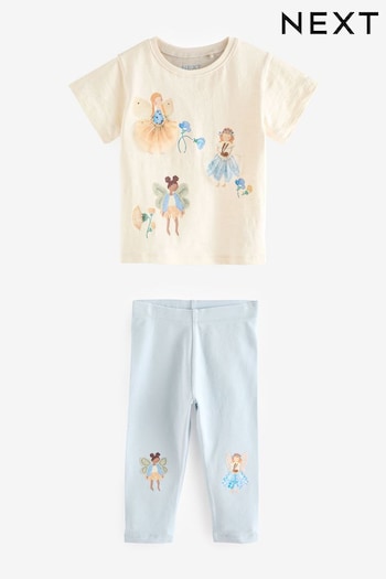 Blue Fairy Short Sleeve Top and Tommy Leggings Set (3mths-7yrs) (K90069) | £11 - £15