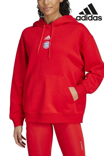 adidas Red FC Bayern DNA Hoodie (K90160) | £65