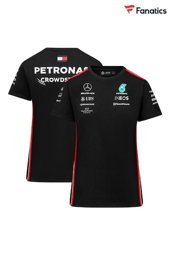Fanatics Mercedes AMG Petronas F1 2023 Team Driver Black T-Shirt Womens (K90195) | £62
