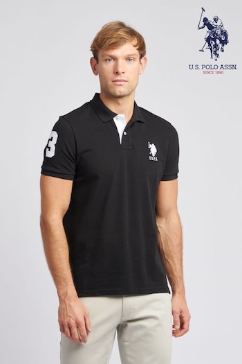 U.S. Polo Assn. Regular Fit Mens Pink Player 3 Pique Polo Shirt (K90236) | £55