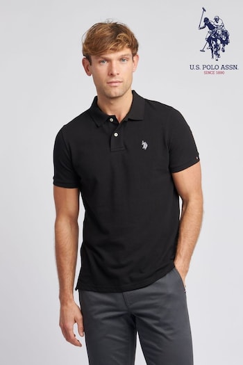 U.S. Polo Assn. Regular Fit Blue Pique Polo Shirt (K90237) | £50