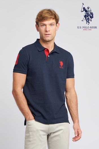 U.S. Polo Assn. Regular Fit Mens Pink Player 3 Pique Polo Shirt (K90255) | £55