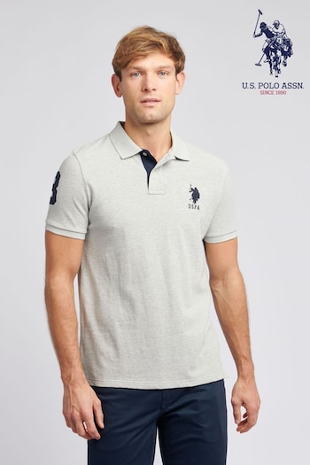 U.S. Polo Assn. Regular Fit Mens Pink Player 3 Pique Polo Shirt (K90266) | £55