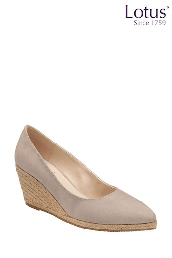 Lotus Natural Wedge Espadrille Shoes (K90529) | £50