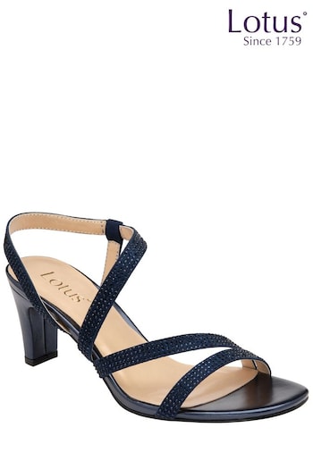 Lotus Blue Diamante Ocassion Sandals (K90533) | £65