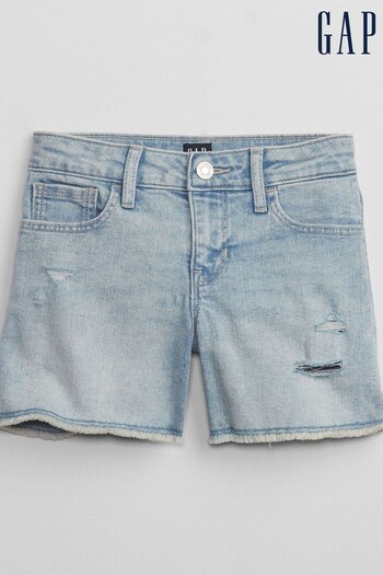 Gap Blue Medium Wash Denim Mid Rise Midi Shorts (5-14yrs) (K90607) | £20