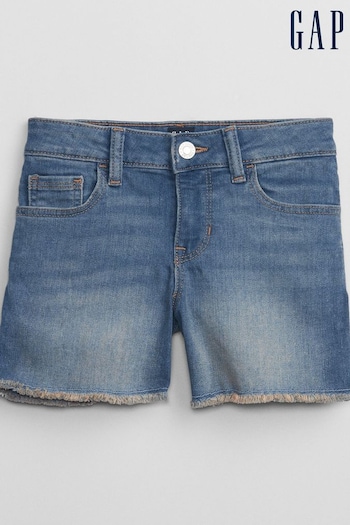 Gap Mid Blue Medium Wash Denim Mid Rise Midi shorts Effet (5-14yrs) (K90618) | £20