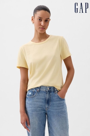 Gap Yellow Organic Cotton Vintage Crew Neck T-Shirt (K90665) | £18