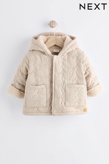 Cream Hooded Baby Jacket (K90783) | £20 - £22