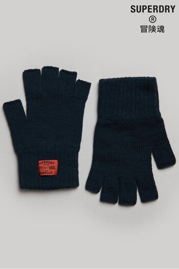 Superdry Blue Workwear Knitted Gloves (K90848) | £18