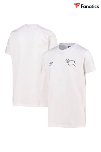 Fanatics Derby County Club Leisure White T-Shirt (K90853) | £25