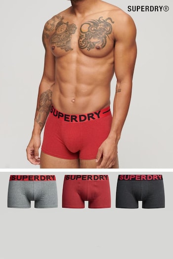 Superdry Red Organic Cotton Trunks 3 Pack (K90869) | £30