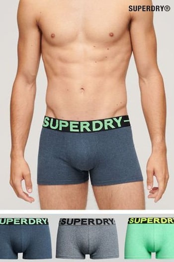 Superdry Blue Organic Cotton Trunk 3 Pack (K90882) | £30