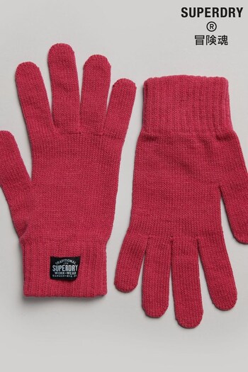 Superdry Red Classic Knitted Gloves (K90889) | £15
