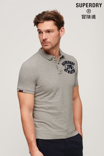 Superdry Grey Vintage Athletic win Polo Shirt (K90898) | £45