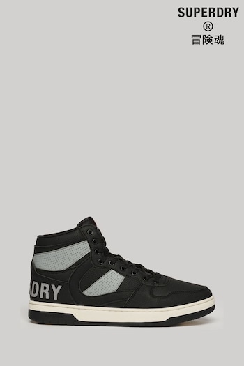 Superdry Black Vegan Jump High Top Trainers (K90899) | £75