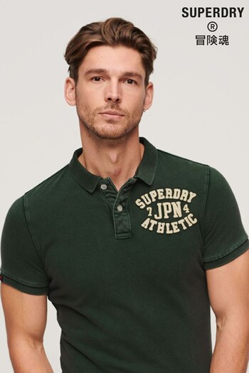 Superdry Green Vintage Athletic Polo T-Shirt (K90916) | £45