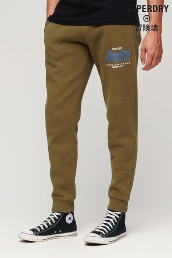 Superdry Green Classic Vintage Logo Heritage Joggers (K90920) | £55