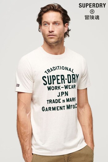 Superdry Natural Athletic Script Graphic T-Shirt (K90923) | £30