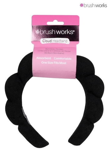 Brush Works Cloud Terry Cloth Makeup Headband - Black (K90972) | £9