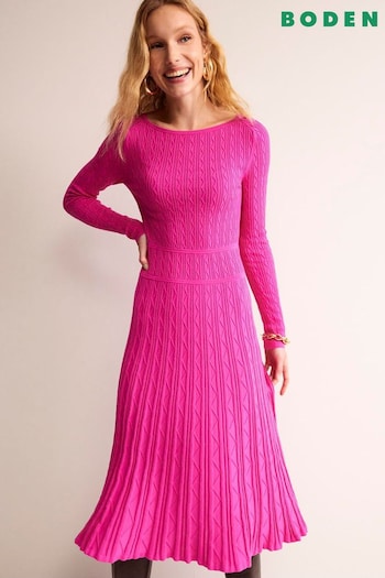Boden Pink Imogen Empire Knitted Dress (K91102) | £130