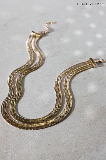 Mint Velvet Gold Tone Layered Necklace (K91123) | £39