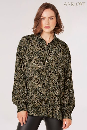 Apricot Green Oversize Drop Sleeve Animal Shirt (K91311) | £30