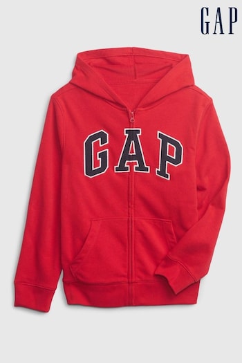 Gap Red Logo Zip Up Hoodie (4-13yrs) (K91441) | £25