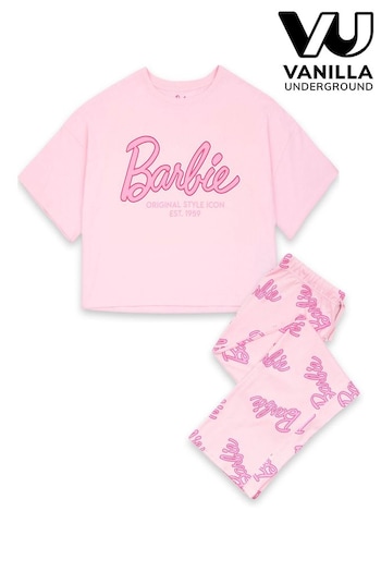 Vanilla Underground Pink Barbie Ladies Licensed Pyjamas (K91469) | £28