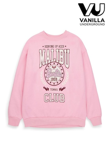 Vanilla Underground Pink Barbie Licensed Ladies Sweatshirt (K91486) | £30