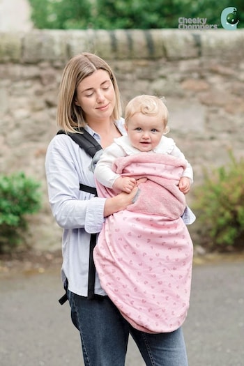 Cheeky Chompers Pink Baby Travel Blanket (K91506) | £35