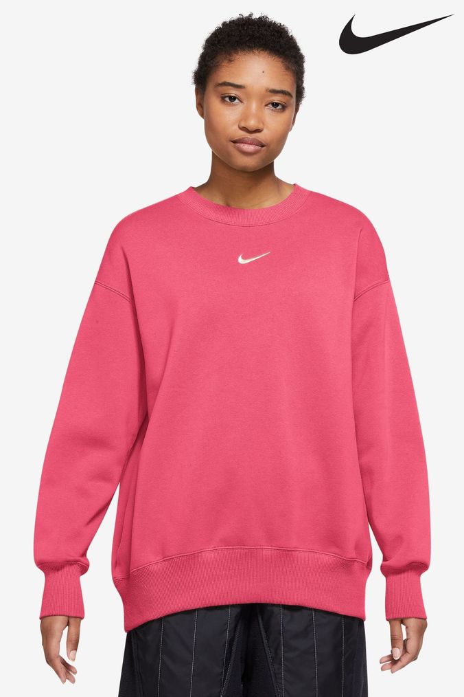Nike pink jumper womens discount