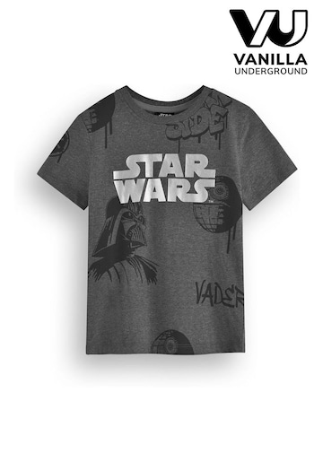 Vanilla Underground Grey Boys Star Wars T-Shirt (K91561) | £14