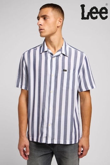 Lee Blue/White Resort Shirt (K91568) | £55