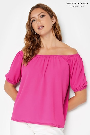 Long Tall Sally Pink Puff Sleeve Top (K91576) | £19
