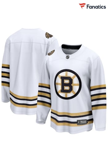 Fanatics NHL Boston Bruins Replica Breakaway Away Anniversary White Jersey (K91682) | £105