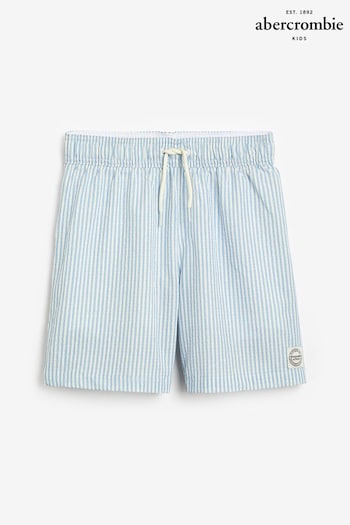 Abercrombie & Fitch Blue Pinstripe Swim Rapha Shorts (K91689) | £39