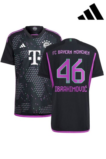 adidas Black FC Bayern Away Authentic Shirt 2023-24 - Ibrahimovic 46 (K91698) | £145