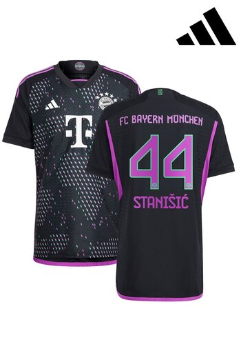 adidas Black FC Bayern Away Authentic Shirt 2023-24 - Stanisic 44 (K91722) | £145