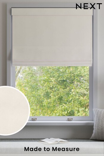 Ivory Cream Cotton Made to Measure Roman Blind (K91839) | £52
