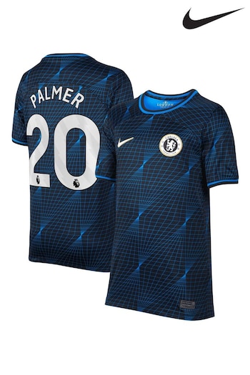 Nike Winflo Blue Palmer - 20 Kids Big Dri-FIT Chelsea FC 2023/24 Stadium Away Football T-Shirt Kids (K91938) | £78