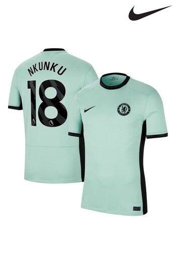 Nike Nikes Green Nkunku - 18 Chelsea FC Stadium 23/24 Third Football Shirt (K91997) | £95