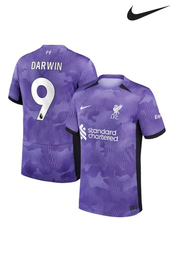 Nike Purple Darwin - 9 Liverpool FC Stadium 23/24 Third Football Shirt (K92059) | £95