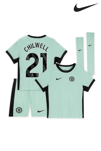 Nike Green black Chelsea Third Stadium Kit 2023-24 Little Kids (K92077) | £73