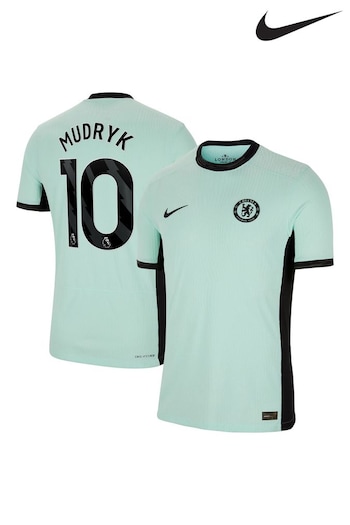 Nike Green Chelsea Third Vapor Match Shirt 2023-24 - Mudryk 10 (K92098) | £143