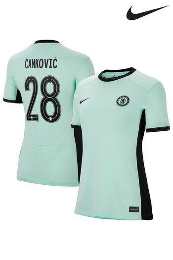 Nike Green Chelsea Third Stadium Shirt 2023-24 - Cankovic 28 (K92163) | £95